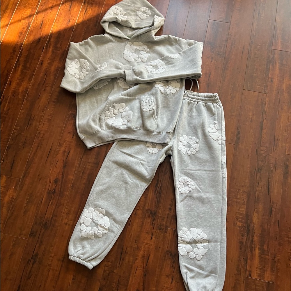 Gray Hoodie and Sweatpants Set